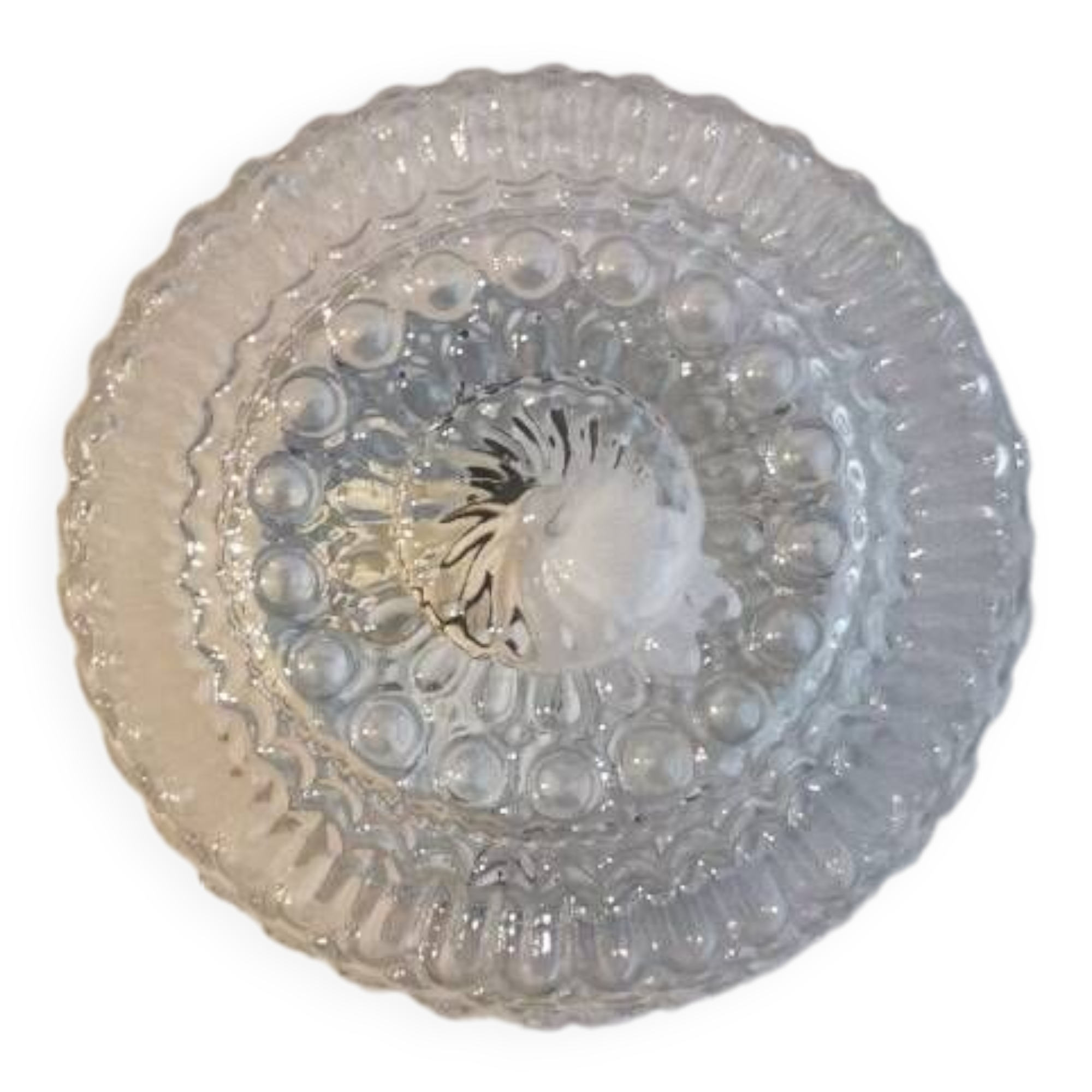 Ceiling light vintage 70s glass and crystal