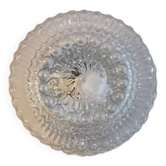 Plafonnier applique vintage années 70 verre er cristal