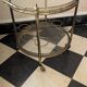 Desserte chariot bar en laiton et verre