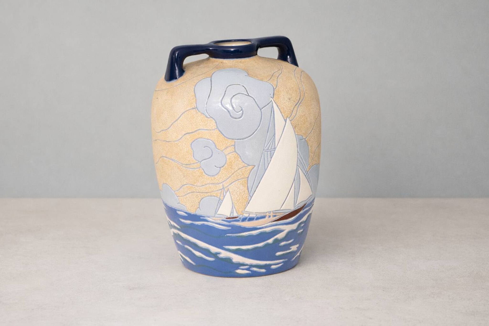 Stoneware vase, Riessner Stellmacher & Kessel, early 20th century, Bohemia