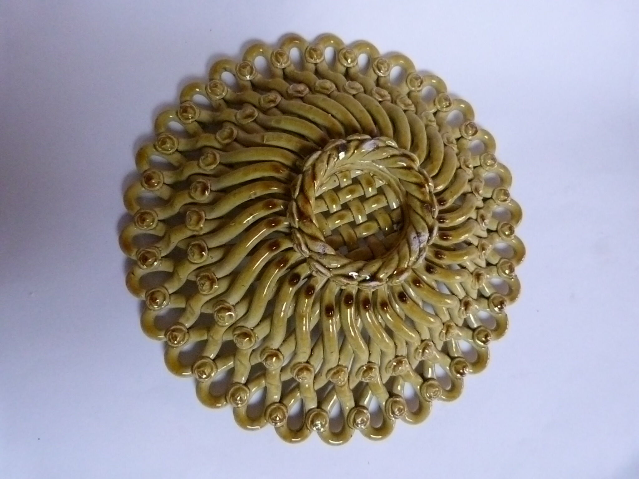 woven ceramic cup signed Foucard Jourdan Vallauris 1950