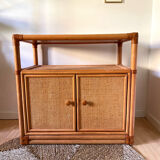 Vintage rattan and cane sideboard