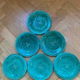 Gien leaf slip dessert plates