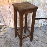 Vintage wood high stool