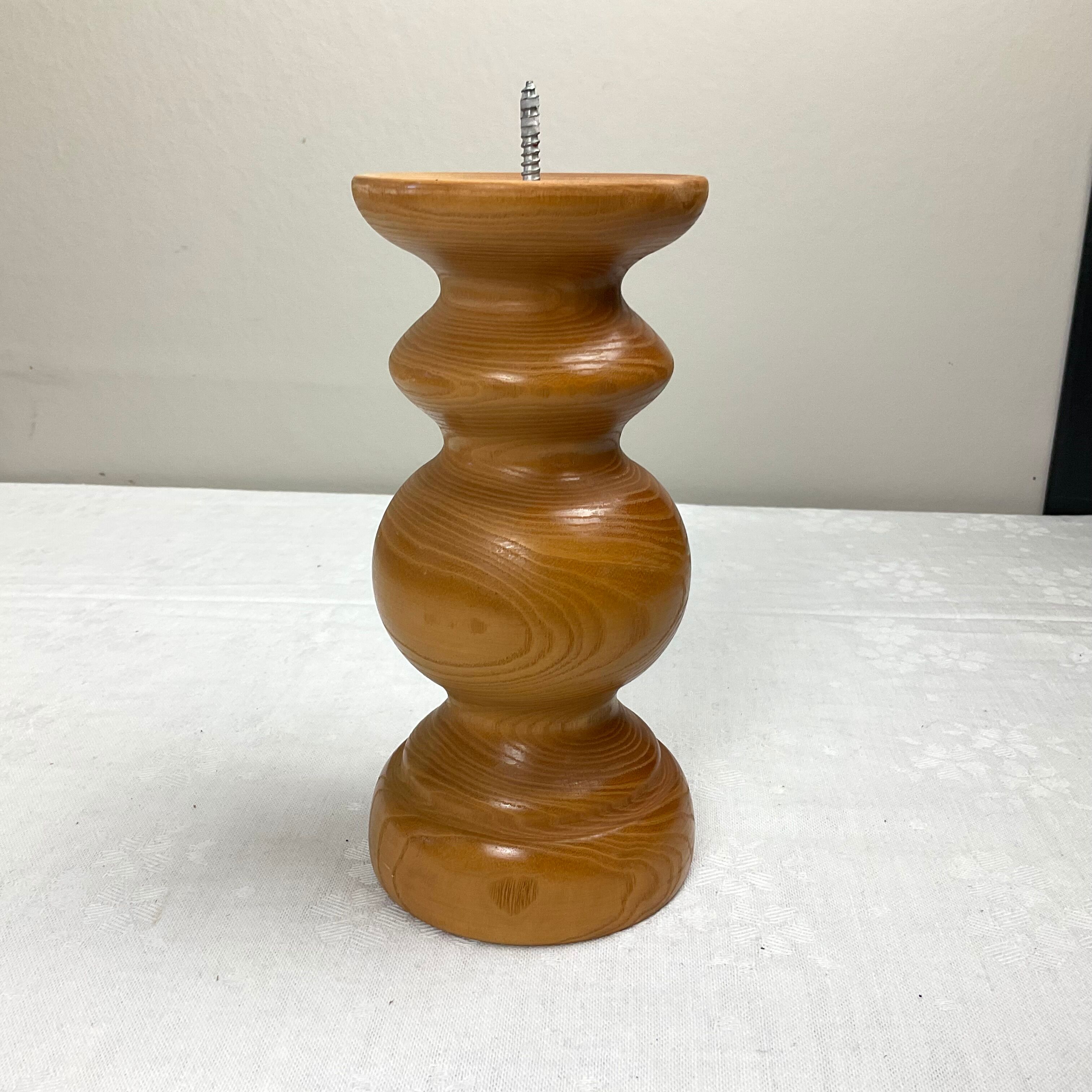 Wooden candle holder