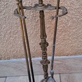 Support et accessoires de cheminée en  bronze