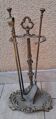 Bronze fireplace support and accessories