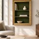 Vintage wall shelf with moulded gold frame – 74 × 106 cm