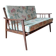 Vintage Scandinavian bench in solid beech from the 1950s with tapered legs.
