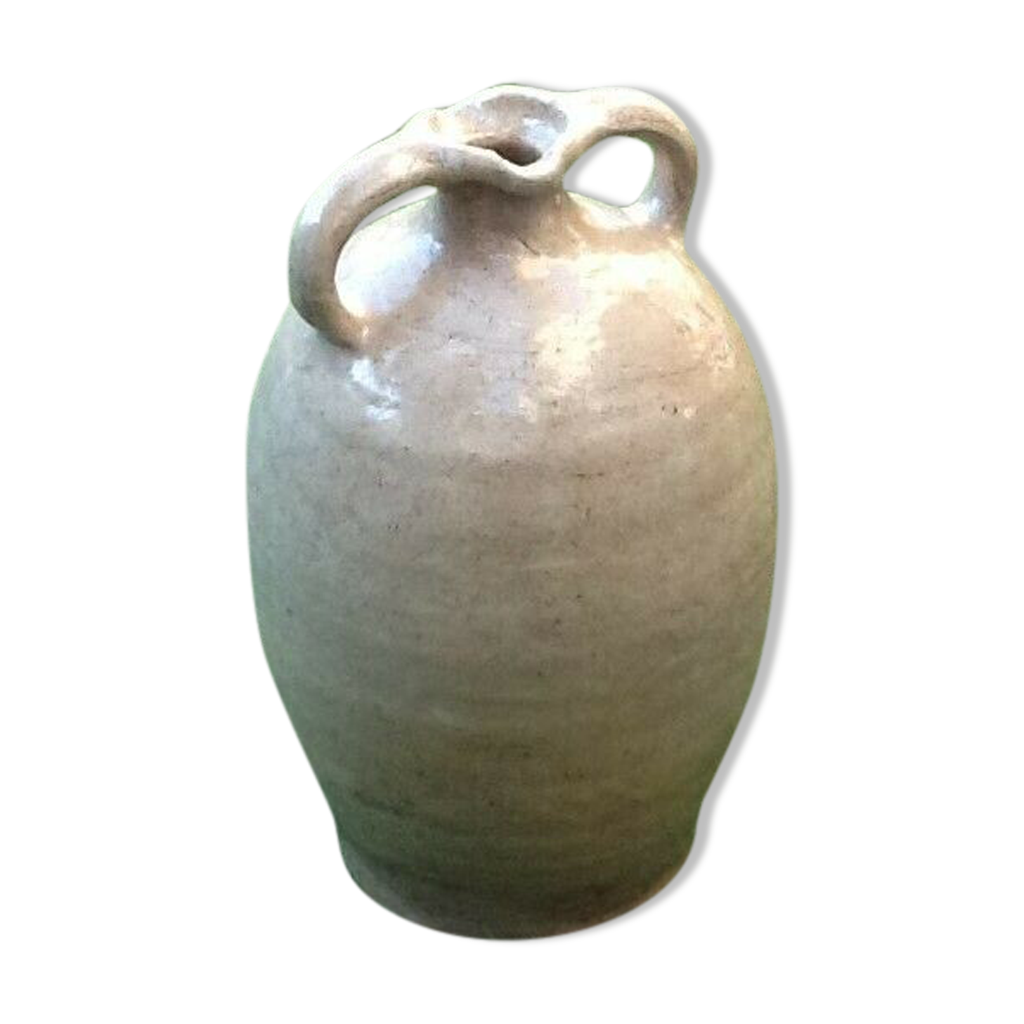 Large model Jarre old two oil coves Glazed ceramic