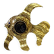 Henri Fernandez, Brass Fish Wall Lamp, Signed