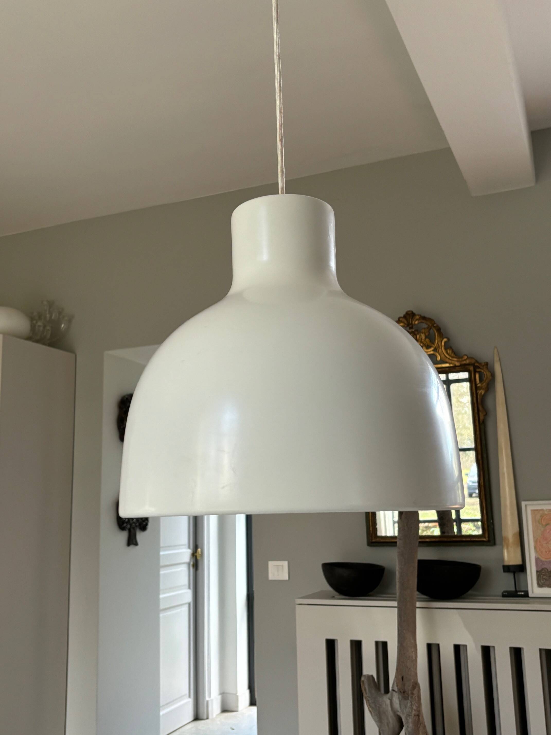2 metal pendant lights - Sweden 70s/80s
