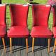 Six chaises pieds fuseaux 1950