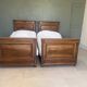 Pair of antique solid wood beds - 1900 style / Country chic
