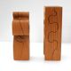 Puzzle in wood sculpture by Gunnar Kanevad for Gamla Linköping, Sweden, 1962.