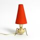 Beautiful very rare original Mid Century Modern brass tripod table lamp
