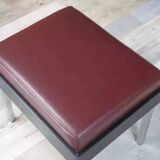Strafor stool from the 50s, chrome and imitation leather