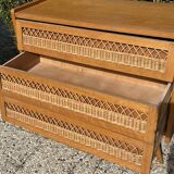 Rattan chest of drawers feet compass