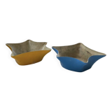 Set of 2 free-form fiberglass planters
