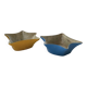 Set of 2 free-form fiberglass planters