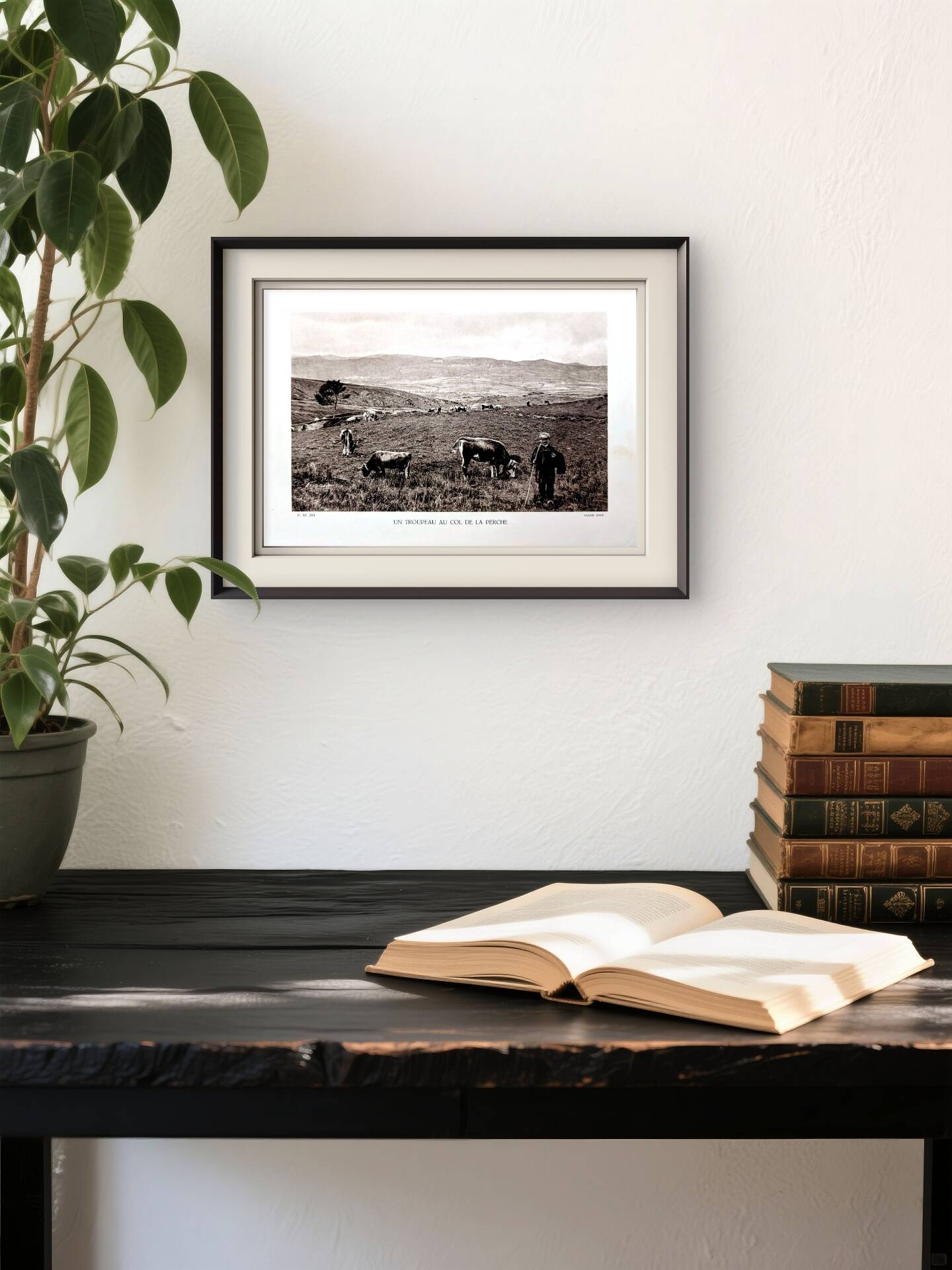 Col de la Perche, Pyrénées-Orientales, photo print from 1937.