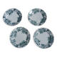 Assiettes Terre de fer Saint Amand décor Anémone