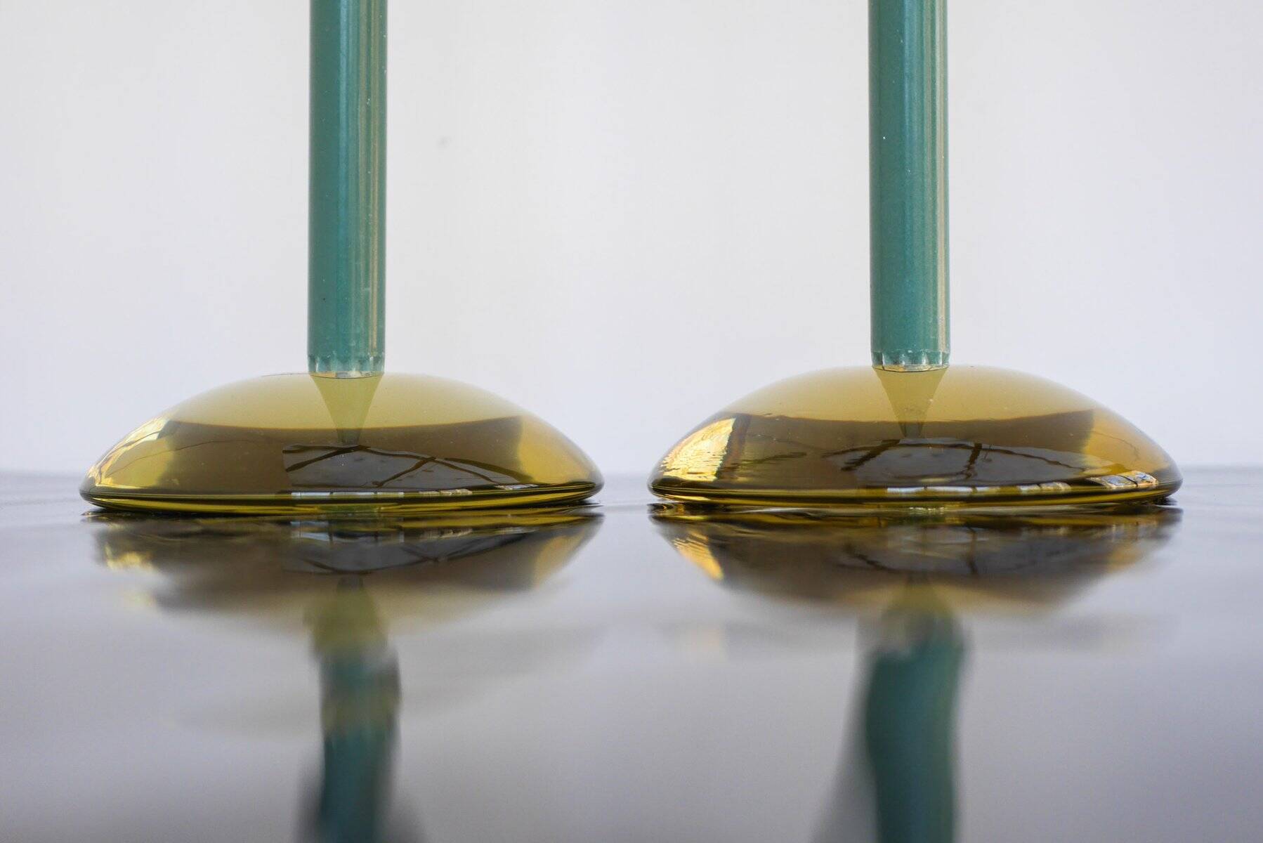 Glass candleholders by Anne Nilsson for Kosta, 2000s, set of 2