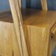 1960s mid-century maple nightstand with milky glass shelf, restored, Czechoslovakia