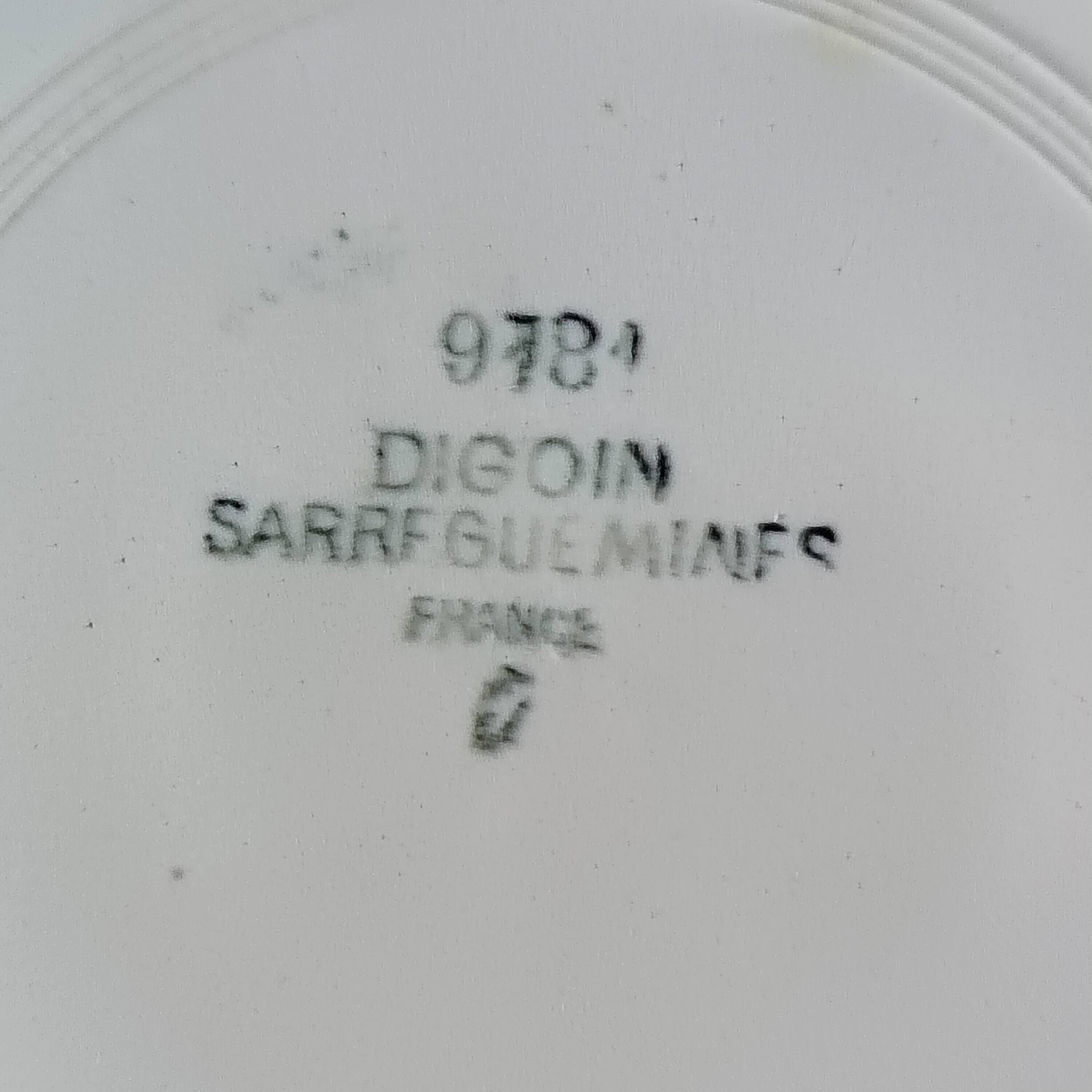 6 vintage soup plates Sarreguemines Digoin