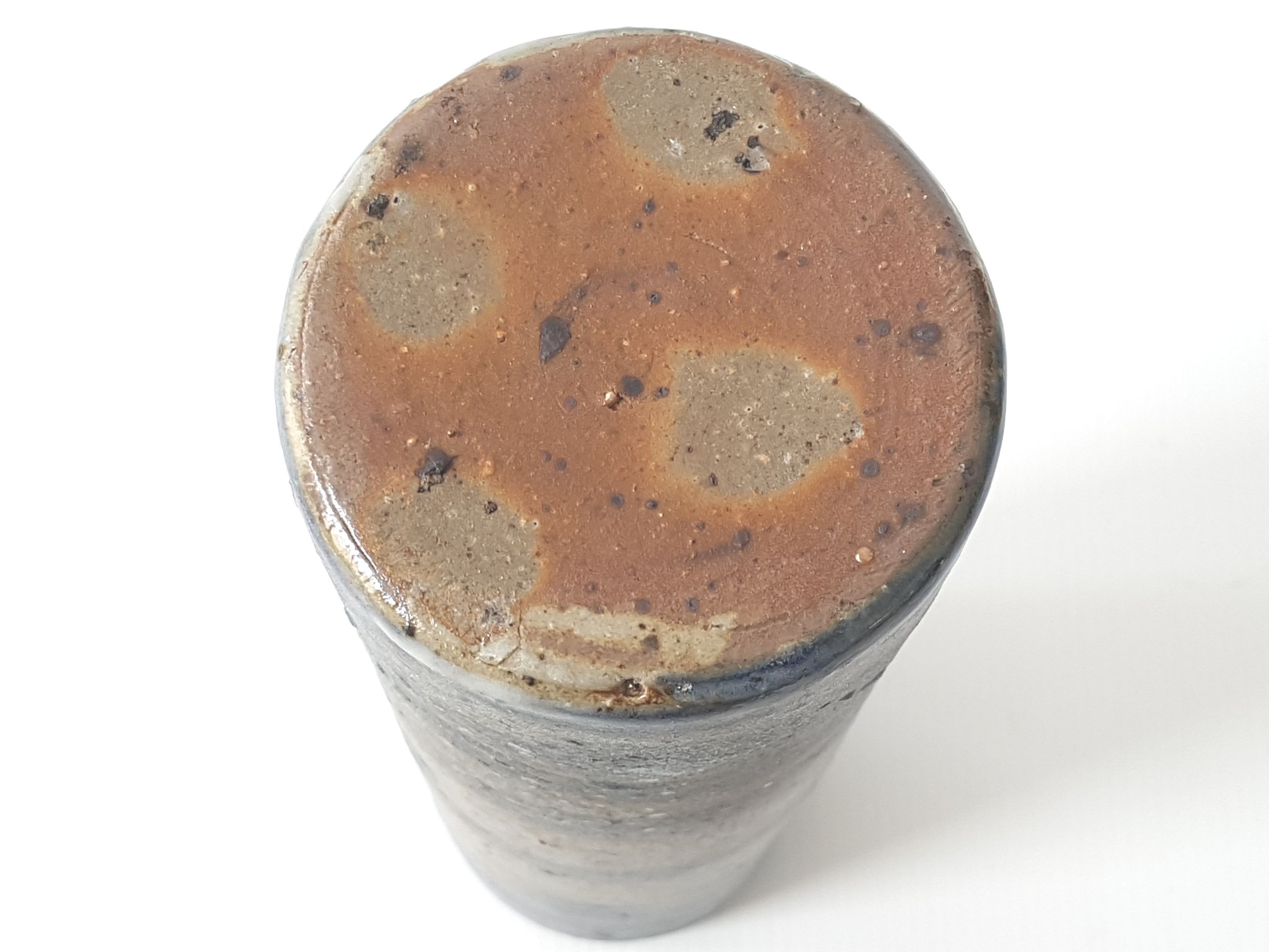 Roll in 1970 vintage stoneware vase