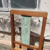 Table and chairs art deco wood and pastel