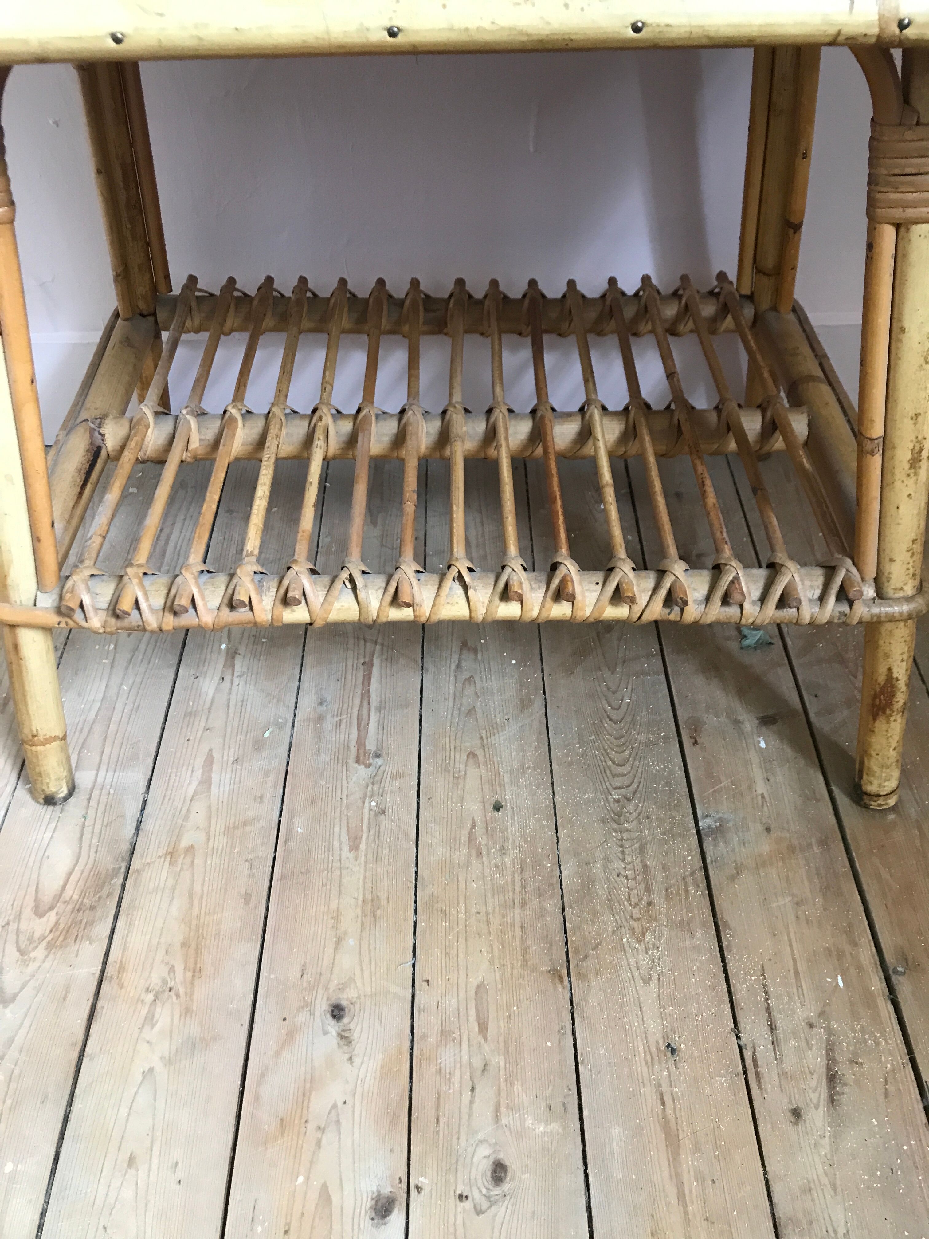 Small rattan coffee table