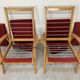 Pair of 50s vintage boomerang armchairs velvet and wood