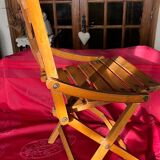 Vintage wooden folding children's chair