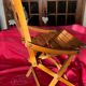 Chaise enfant pliante  bois vintage