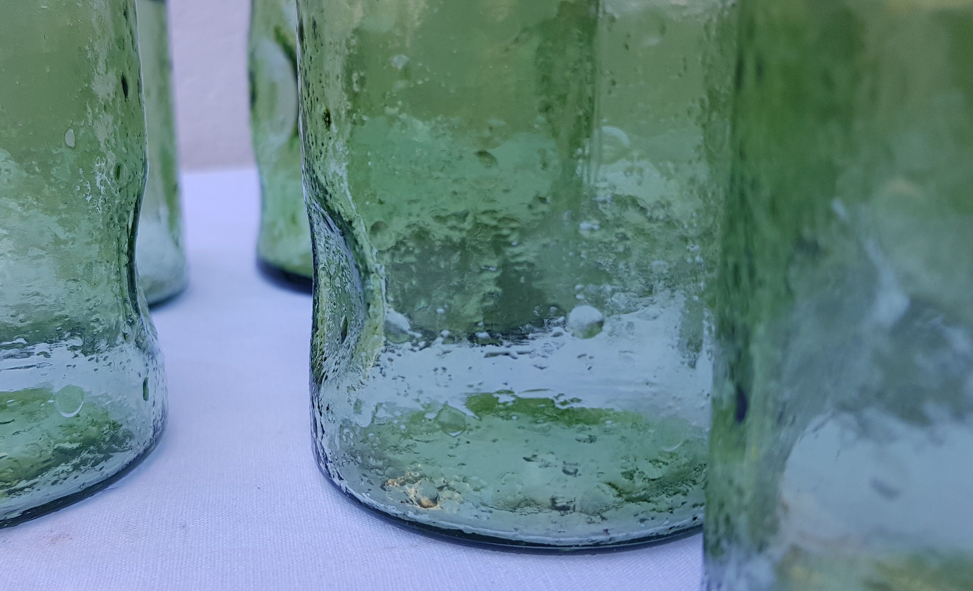 Ensemble verres et carafe cratère lunaire 70