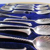 Set of 12 spoons with sugar tongs