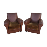 Pair of club armchairs