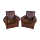 Pair of club armchairs