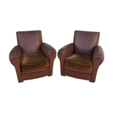 Pair of club armchairs