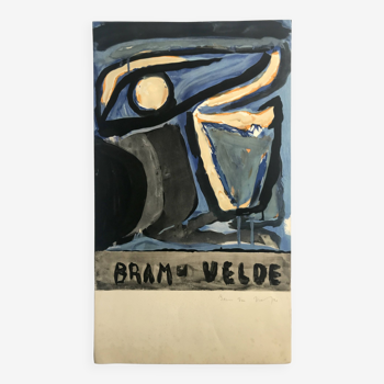 Bram VAN VELDE, Untitled, 1970: Original lithograph signed in pencil (MP 65)