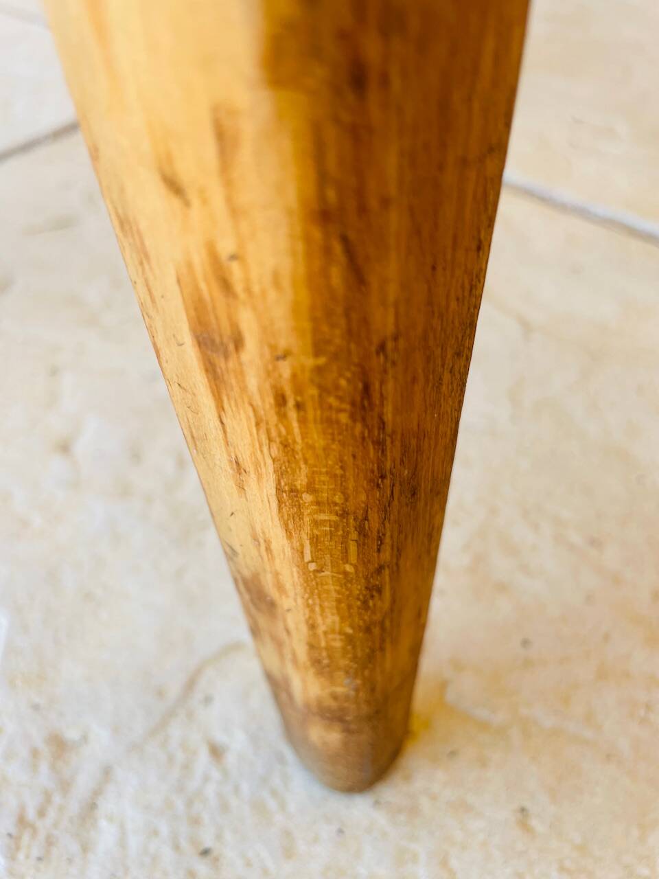 Vintage stool, curved wood by Luterma circa $50/60s