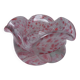 Vide-poche, coupelle en forme de fleur, verre de murano, rose et blanc