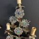 Important Pair of Church or Chapel Wall Lights in Gilded Brass and Glass, Late 19th Century, H 70 Cm