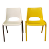 Paire de chaises maternelles vintage 1970