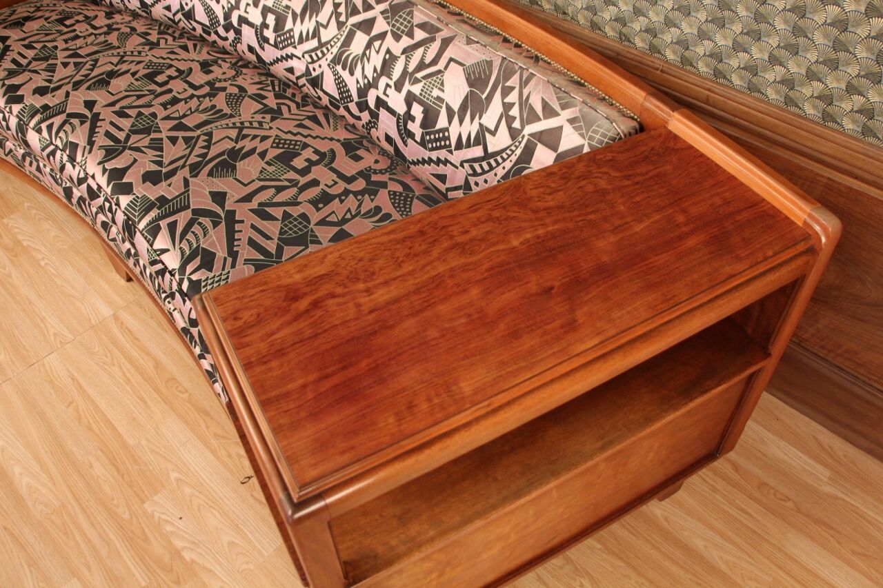 Art deco bench of the Majorelle workshops 330 cm long