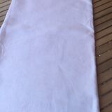 Old white linen sheet with days and monogram TD 168 X 300 cm