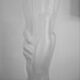Antique vase "Hand with horn" in frosted glass, Portieux / Legras style.