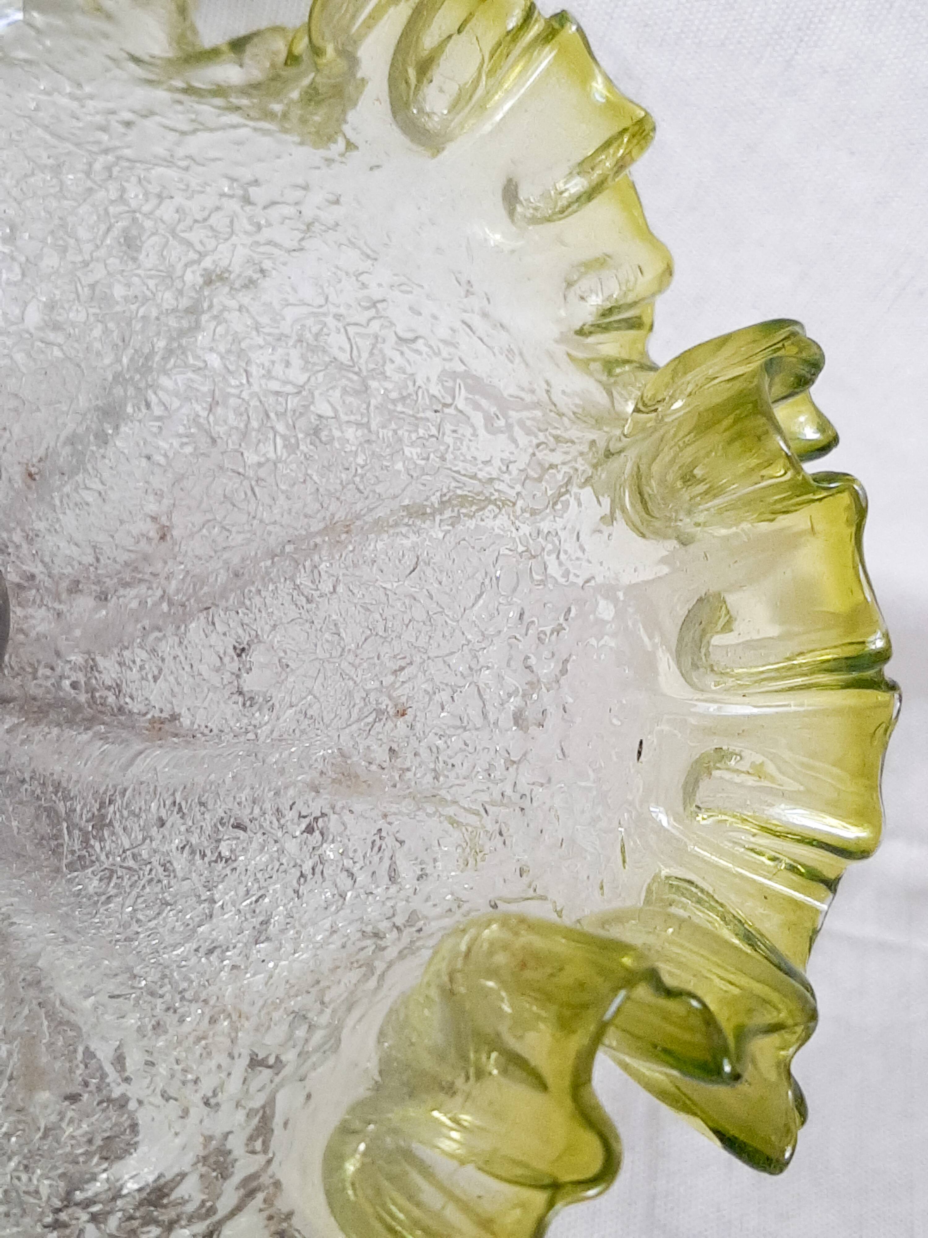 Glass bowl and Art Nouveau regulator
