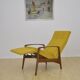 Fauteuil avec repose-pieds pliant, années 1960